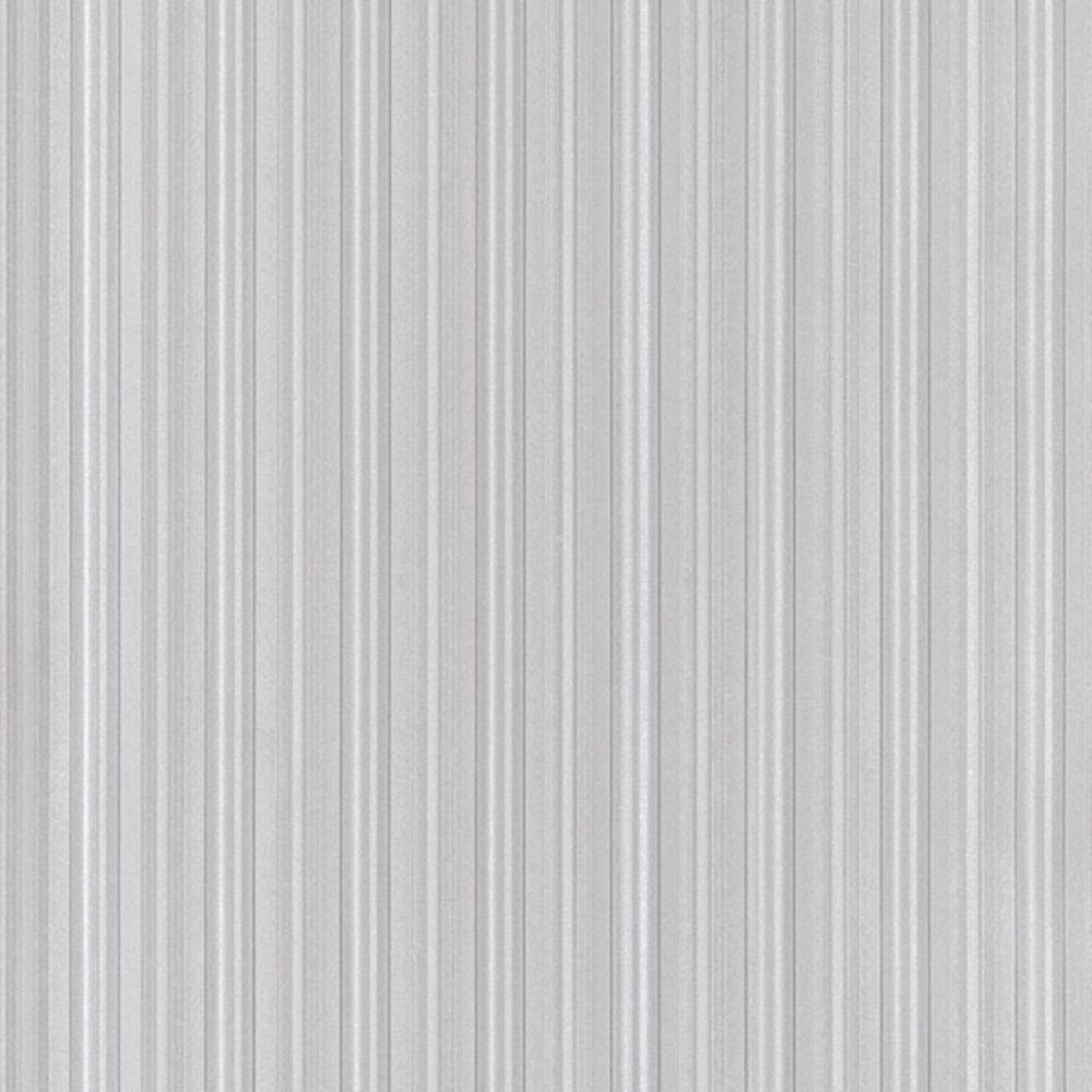 Patton Wallcoverings SL27517 GeometriX Vertical Stripe Emboss Wallpaper in Silver, Metallic Silver